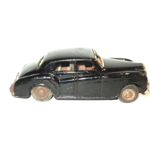 Rolls Royce Tin Friction Car Silver Cloud Made in Japan Black Toy 5.5" L Vintage - Picture 3 of 7